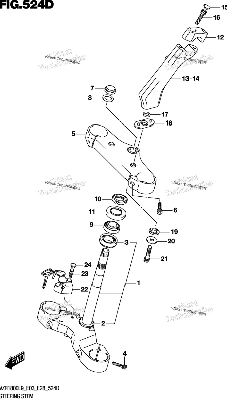 Steering Stem (Vzr1800bzl9 E33)