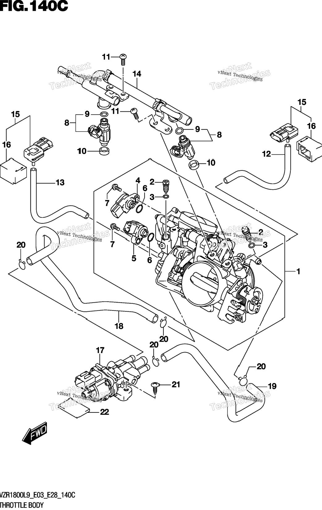 Throttle Body (Vzr1800bzl9 E28)