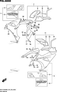Side Cowling (Gsx-R1000ra)(See Note 1) 485D