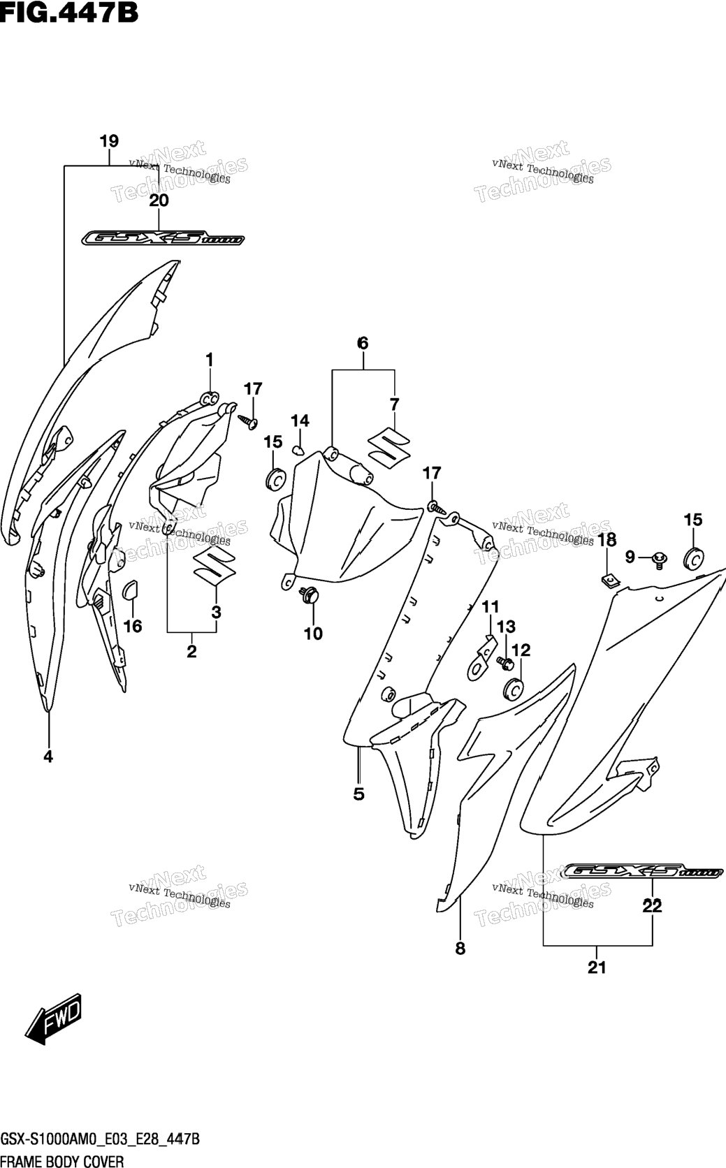 Frame Body Cover (Gsx-S1000a)