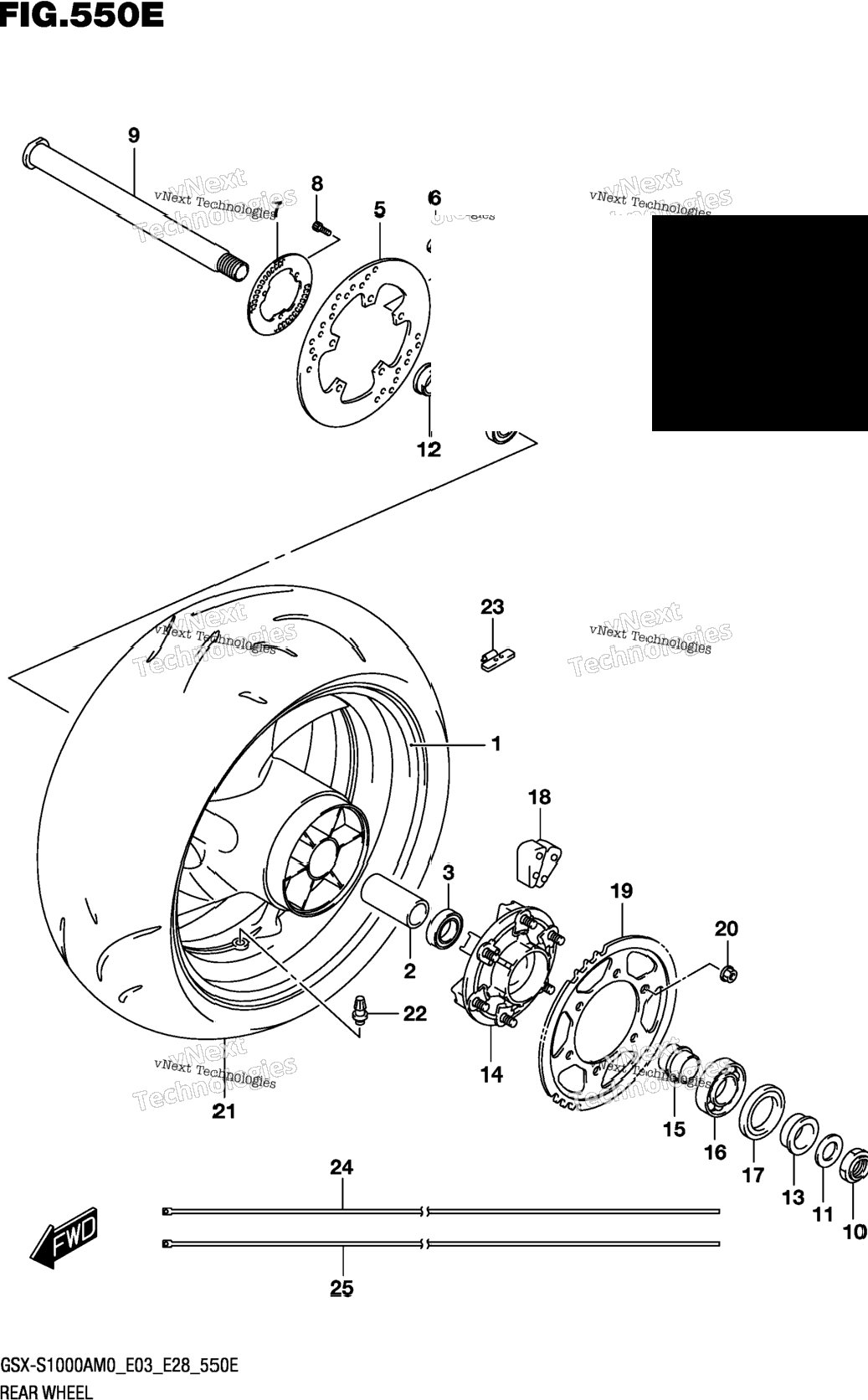 Rear Wheel (Gsx-S1000za)