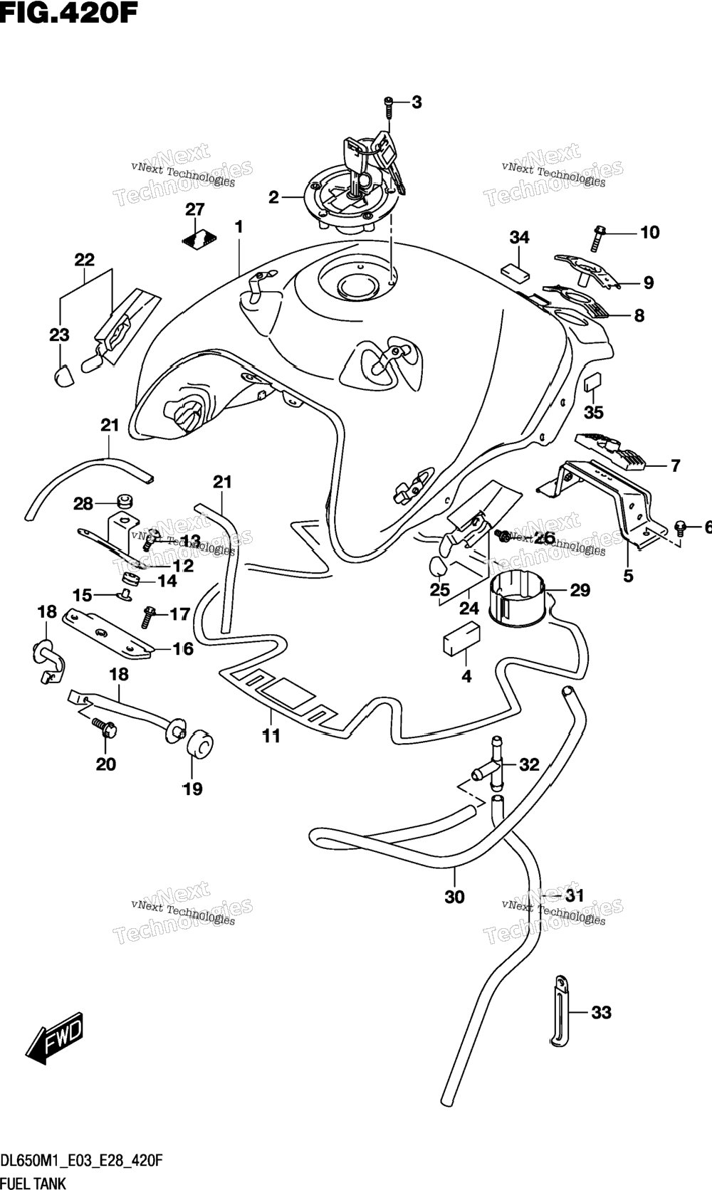 Fuel Tank ((Dl650a):(E33))