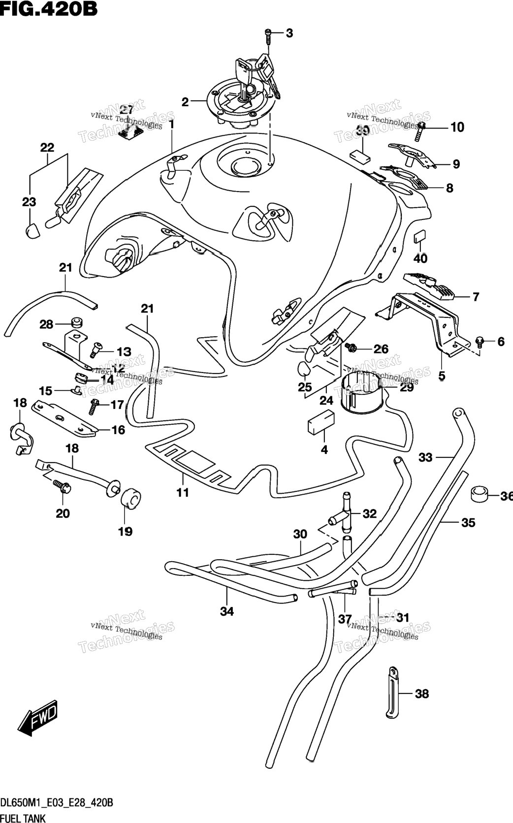 Fuel Tank (Dl650a:(E03,E28))