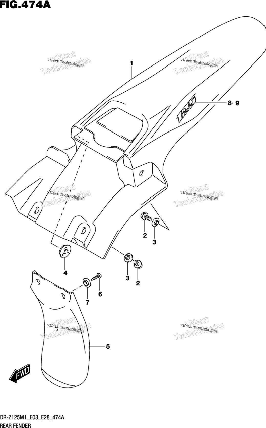 Rear Fender (Dr-Z125)