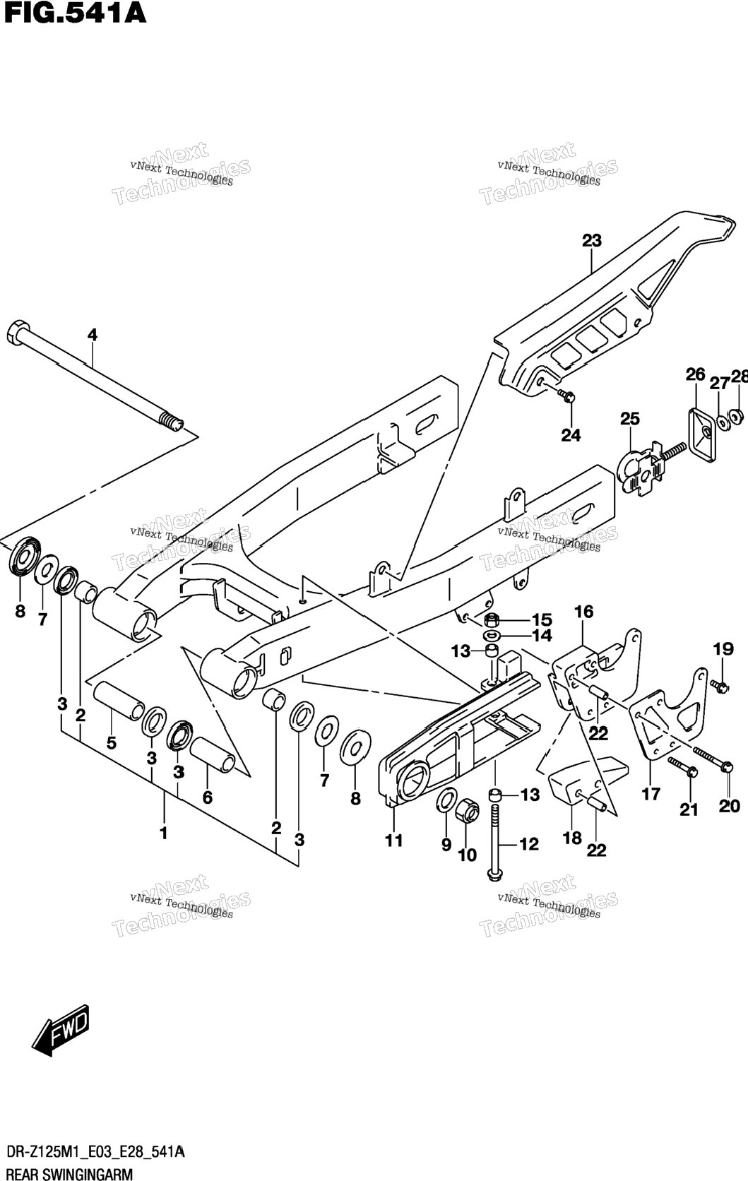 Rear Swingingarm (Dr-Z125l)