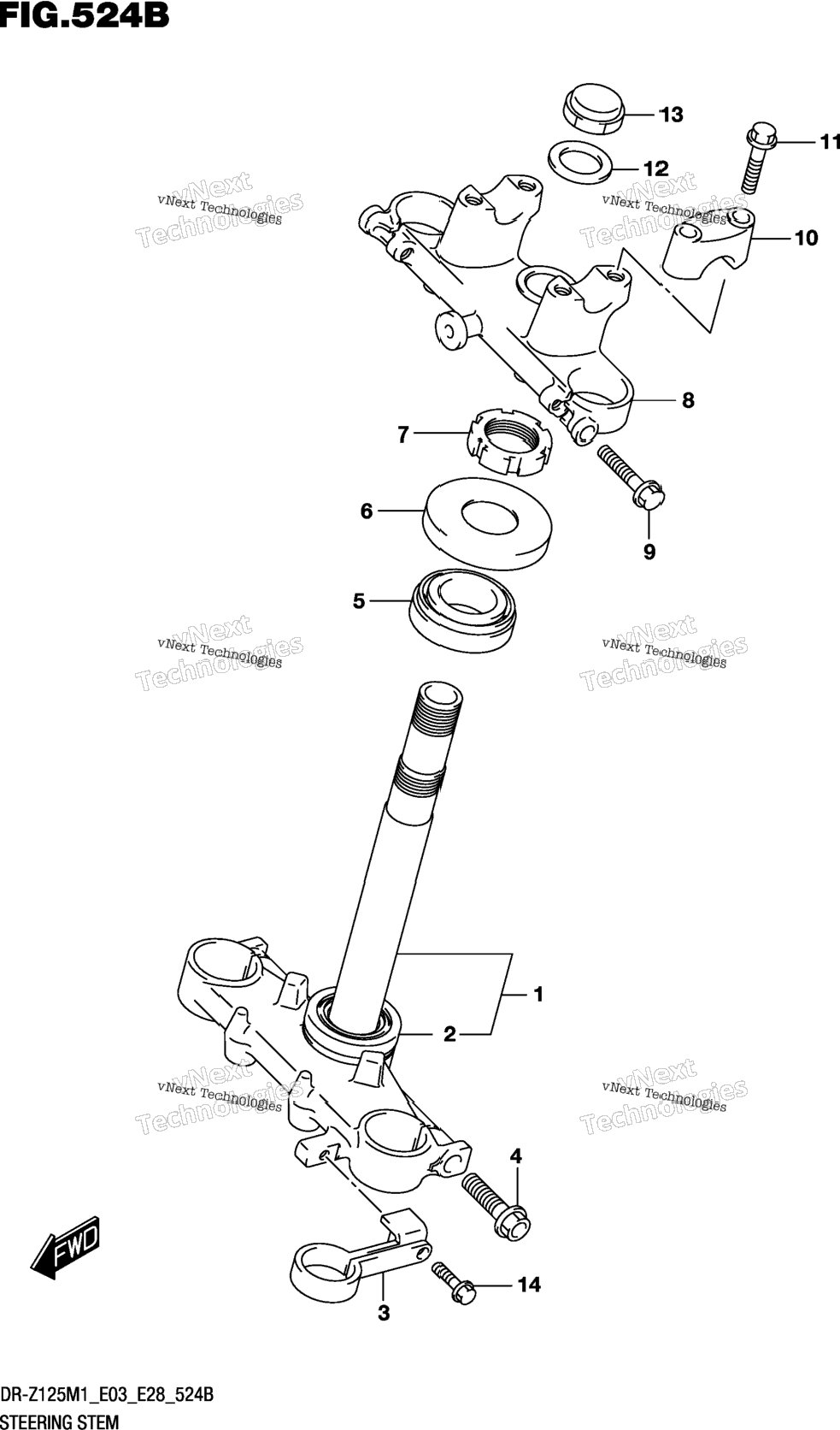 Steering Stem (Dr-Z125l:E03)