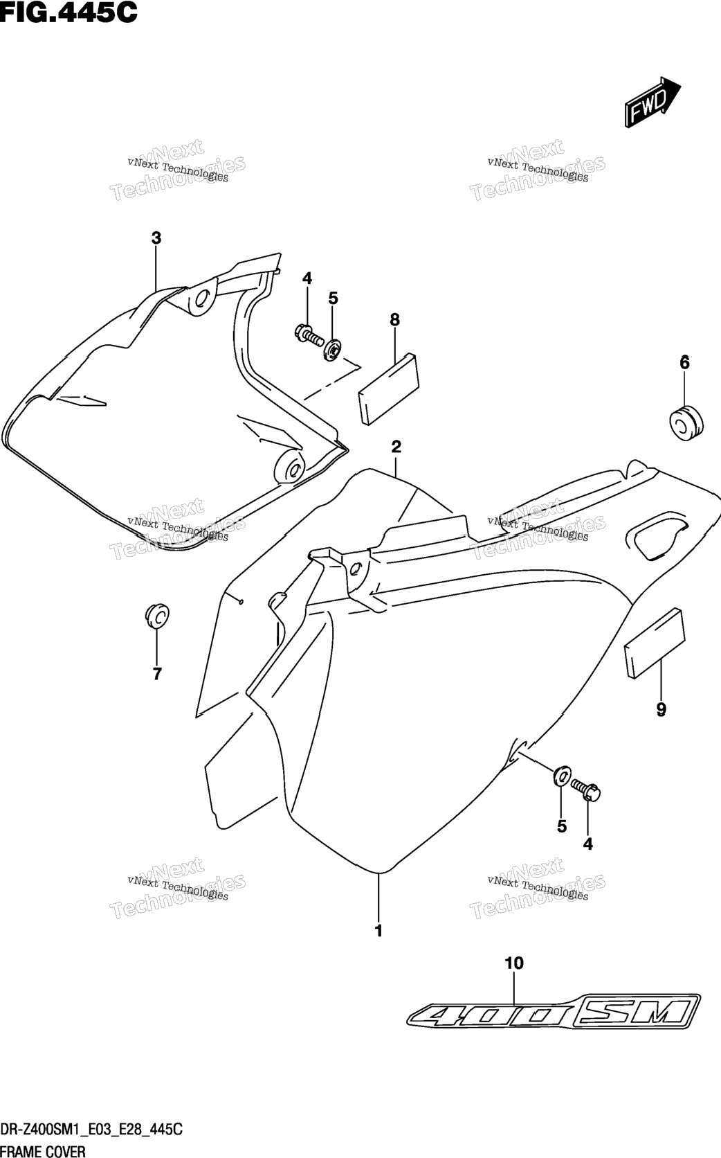 Frame Cover (Dr-Z400sm:E03,E28)