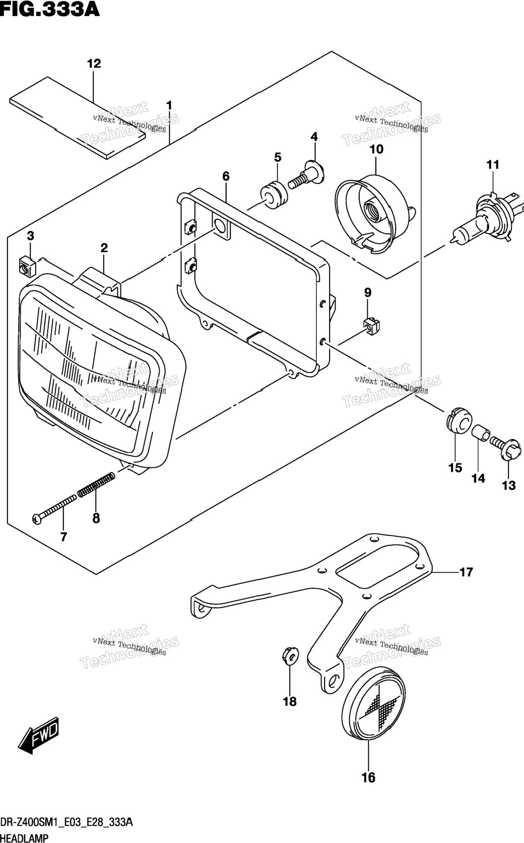 Headlamp (Dr-Z400s)