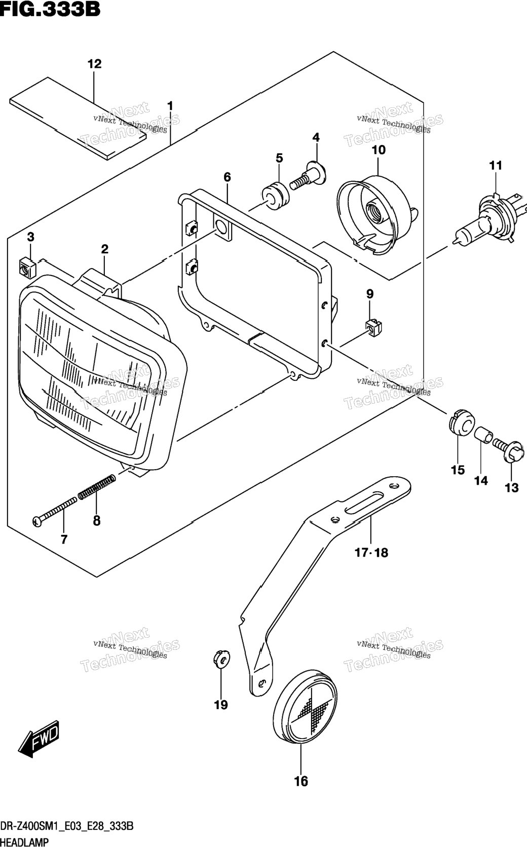 Headlamp (Dr-Z400sm)