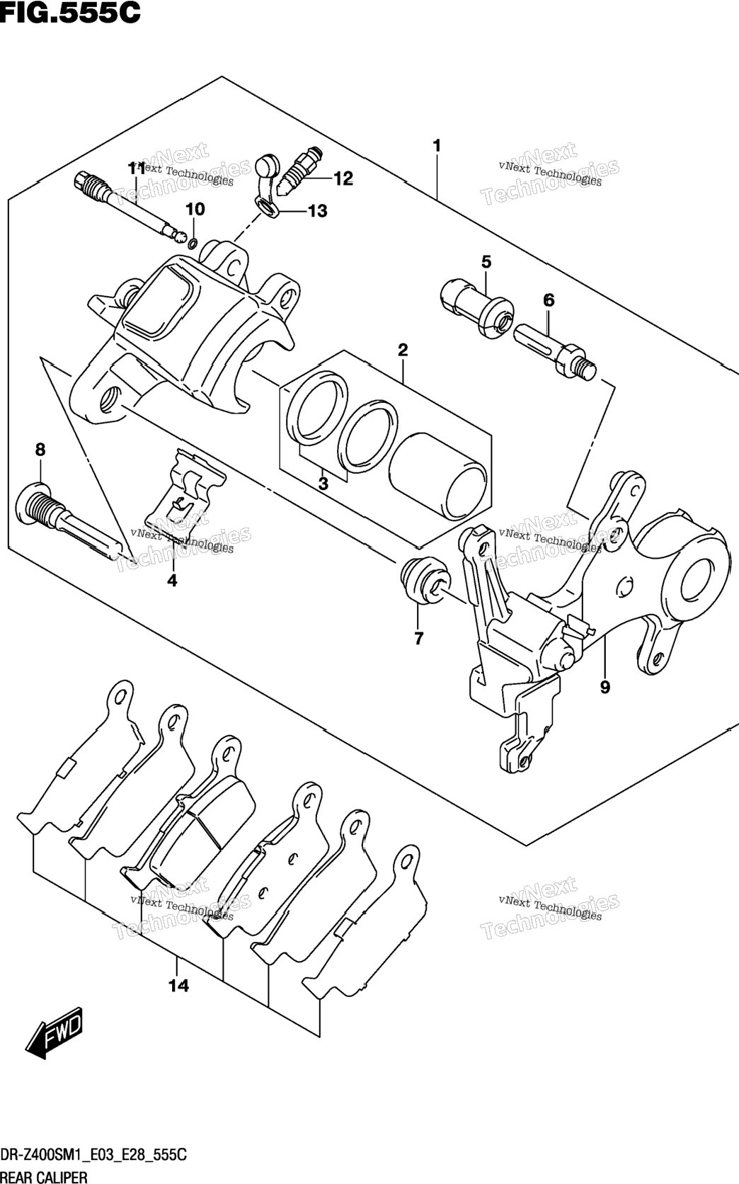 Rear Caliper (Dr-Z400sm)