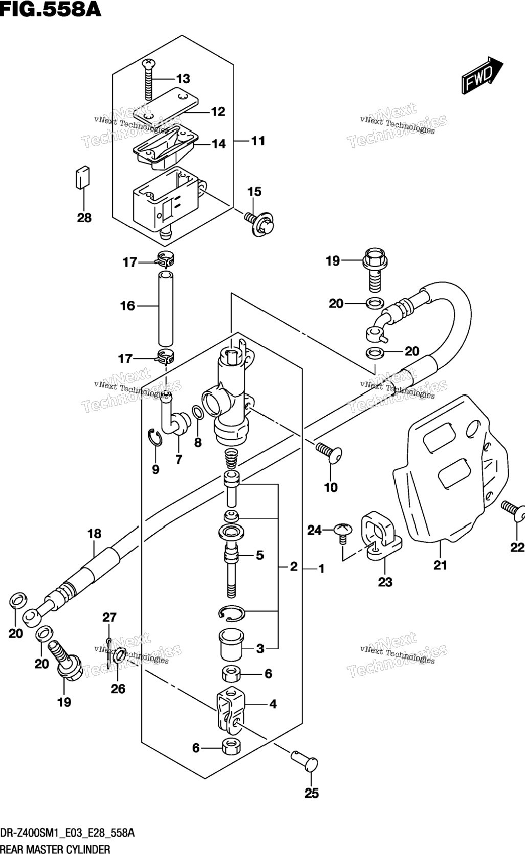 Rear Master Cylinder (Dr-Z400s)