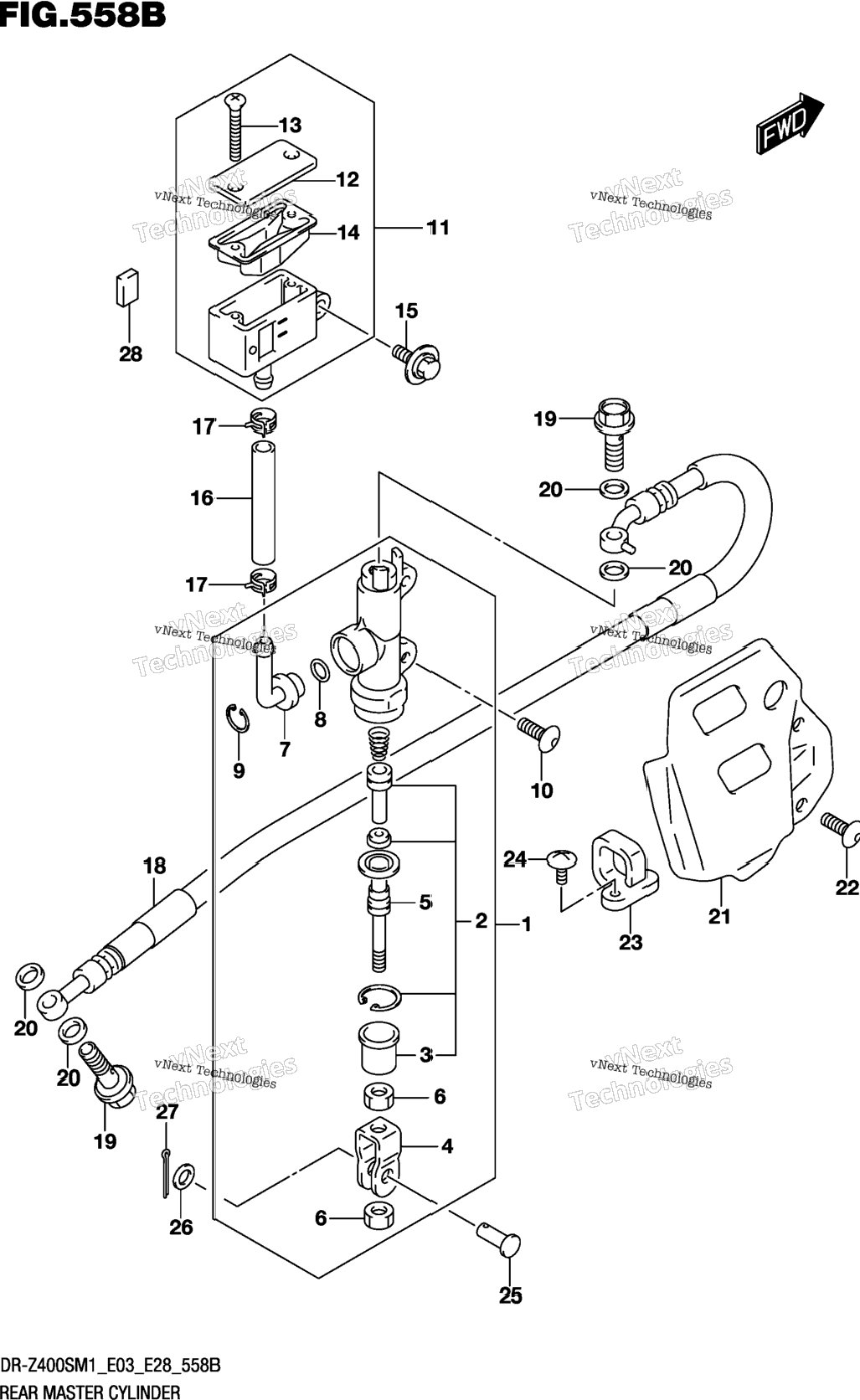 Rear Master Cylinder (Dr-Z400sm)