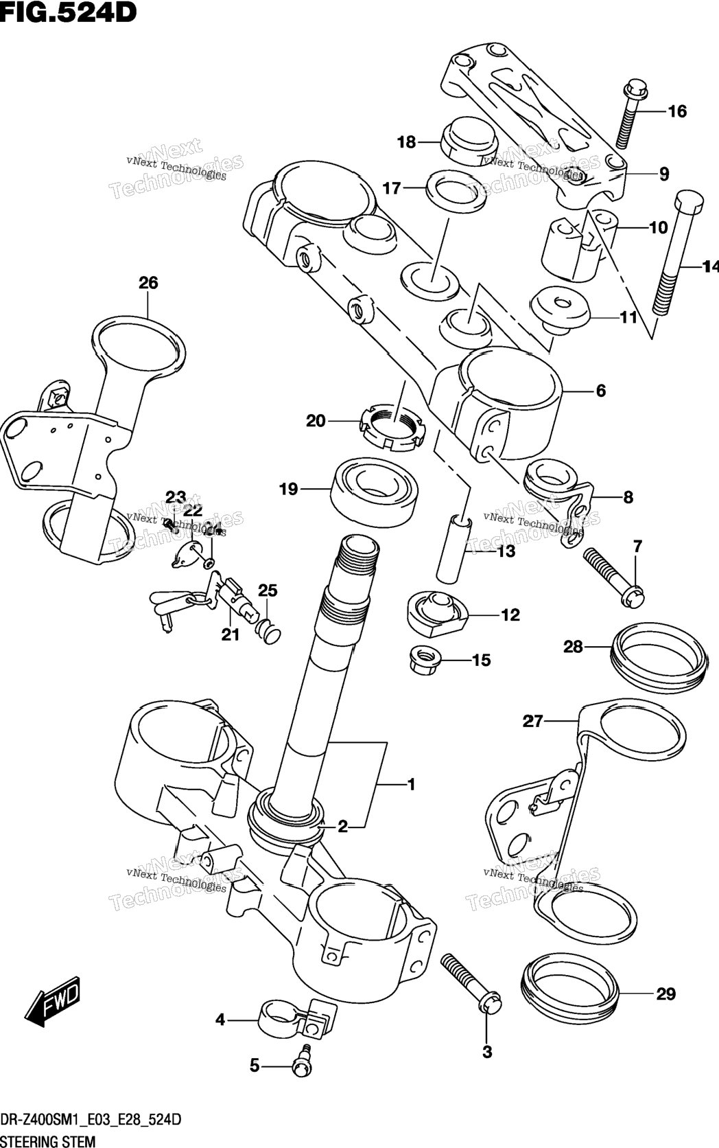 Steering Stem (Dr-Z400sm)