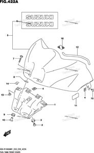 Нажмите для увеличения Fuel Tank Front Cover (Gsx-R1000a)