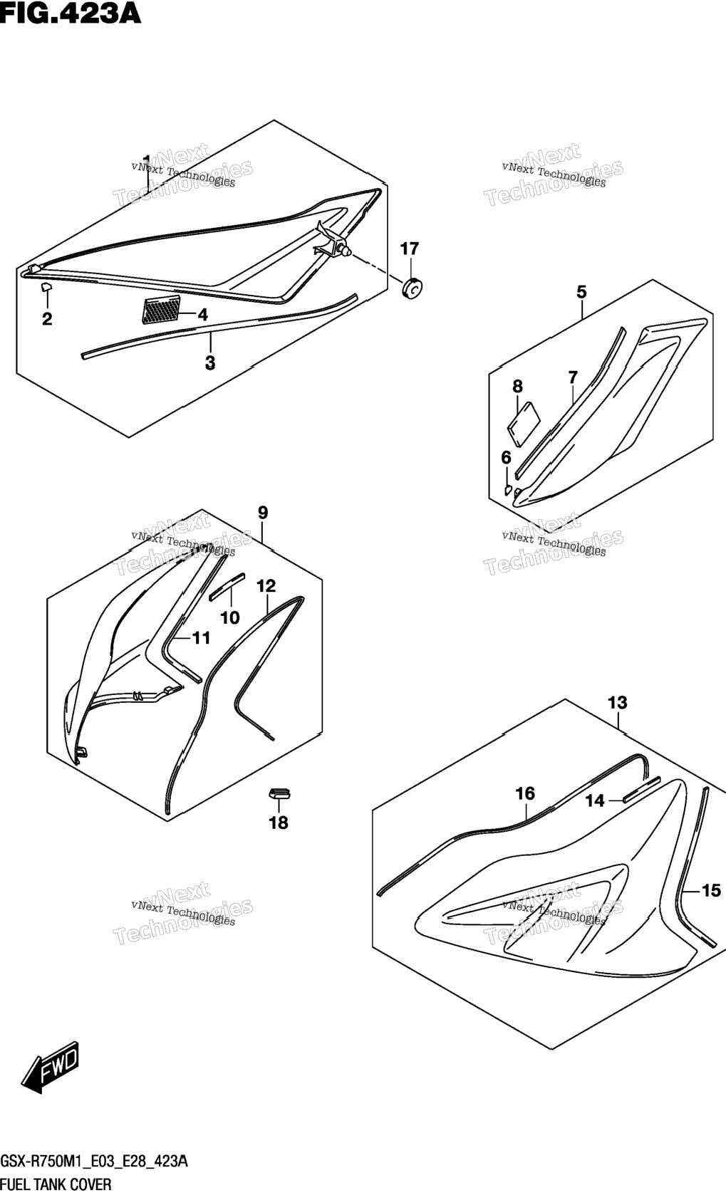 Fuel Tank Cover (Gsx-R750)