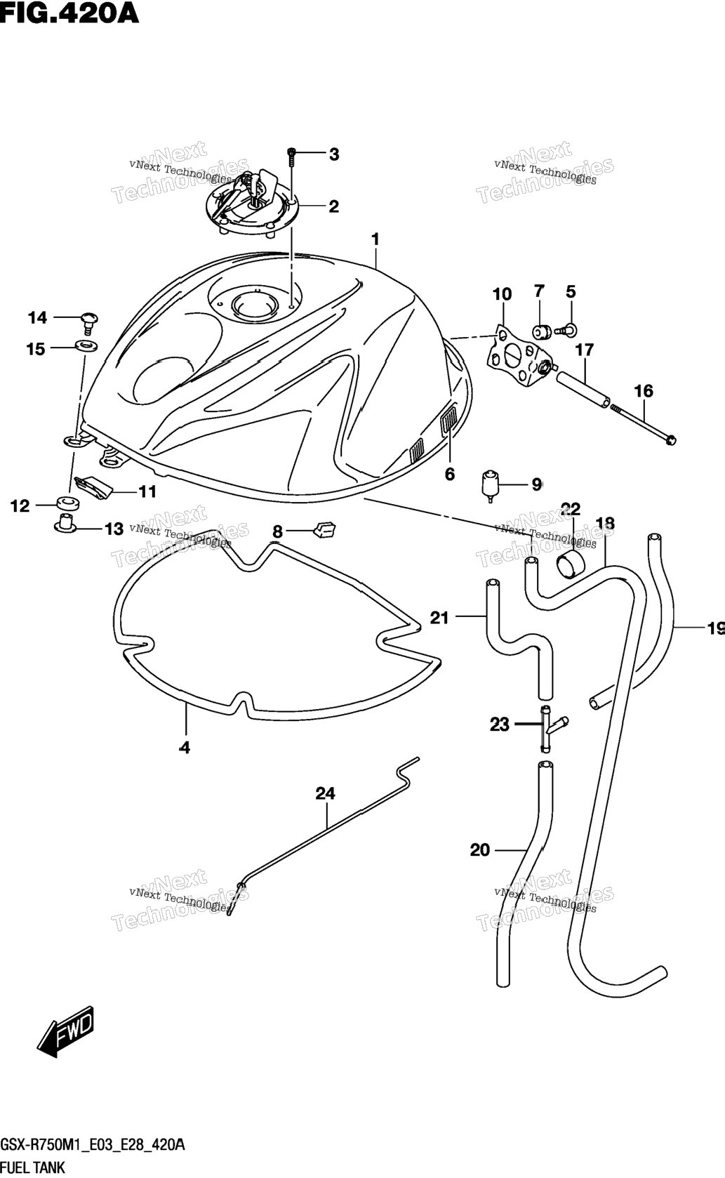 Fuel Tank (Gsx-R750z:(E03,E28))