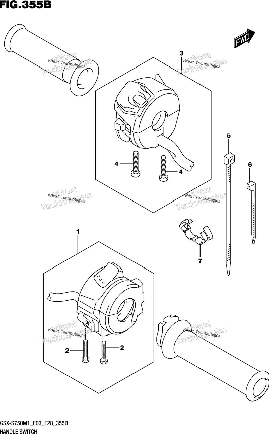 Handle Switch (E03,E33)