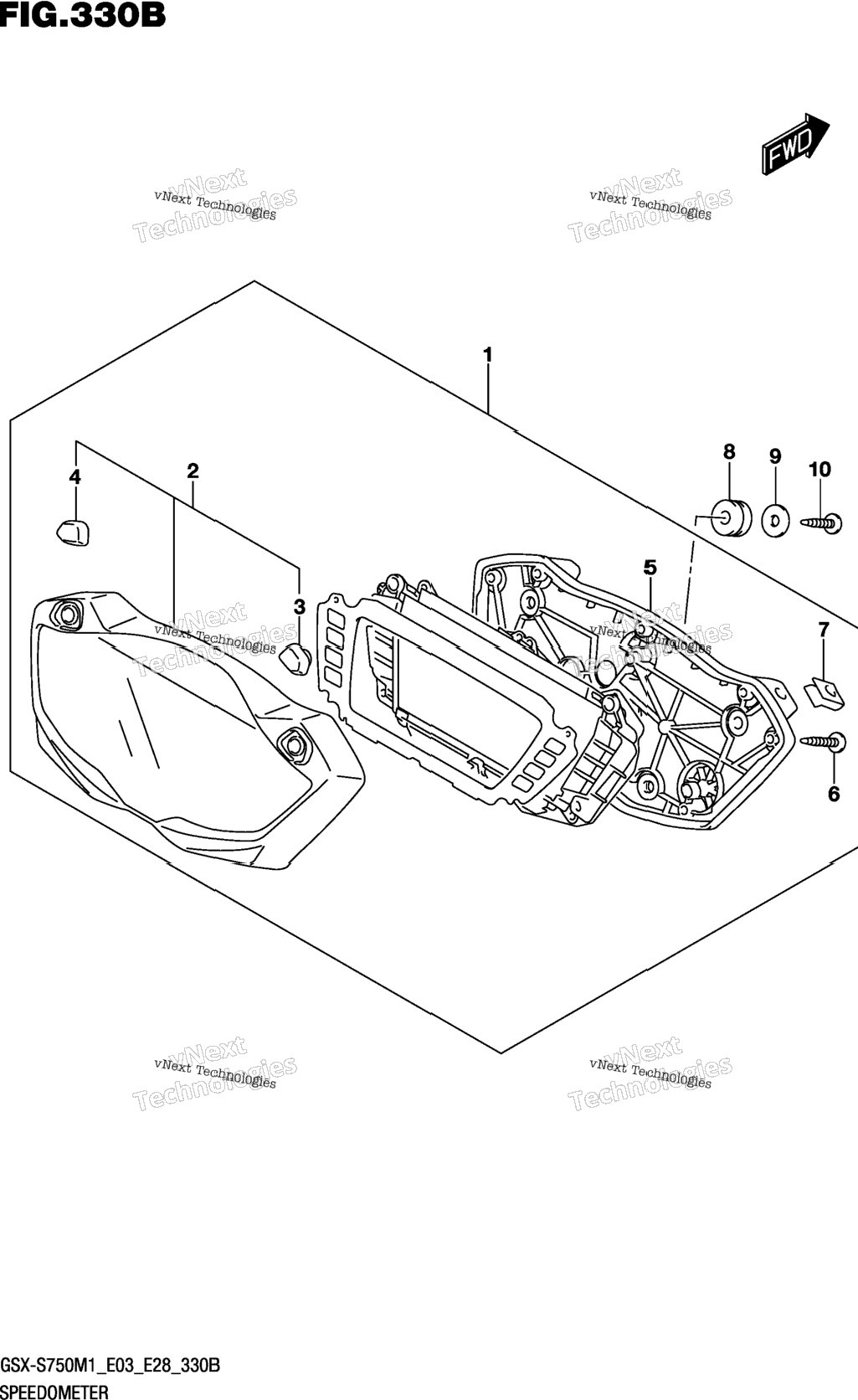Speedometer (Gsx-S750a,Gsx-S750za:E03,E33)