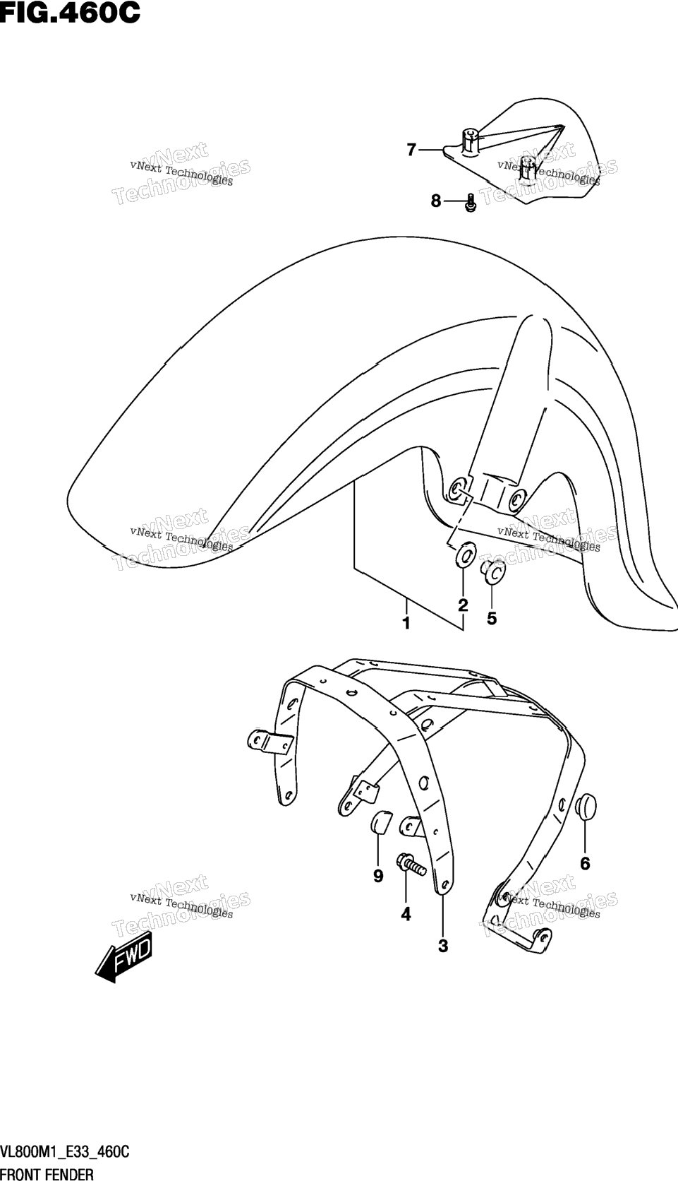 Front Fender (Vl800t)