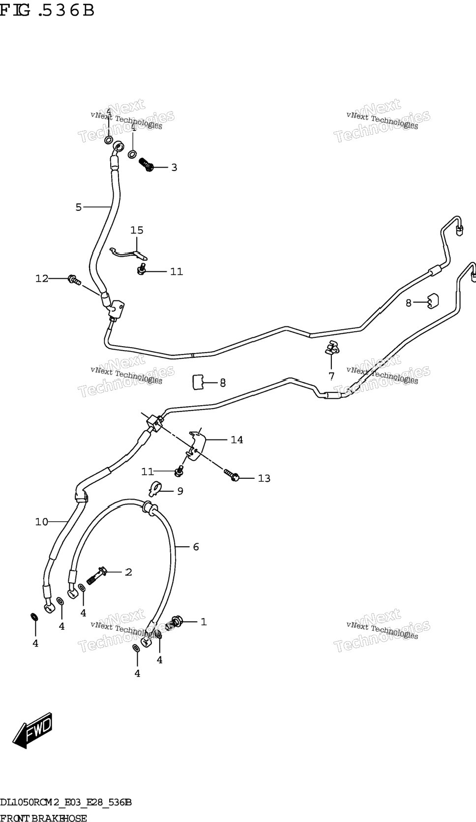 Front Brake Hose (Dl1050rc)
