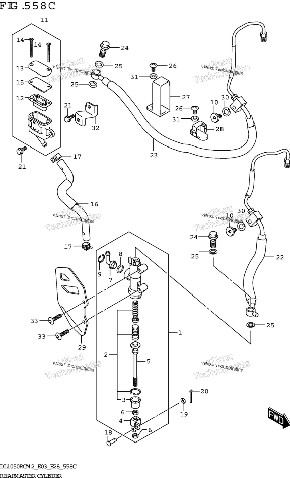 Rear Master Cylinder (Dl1050rq)