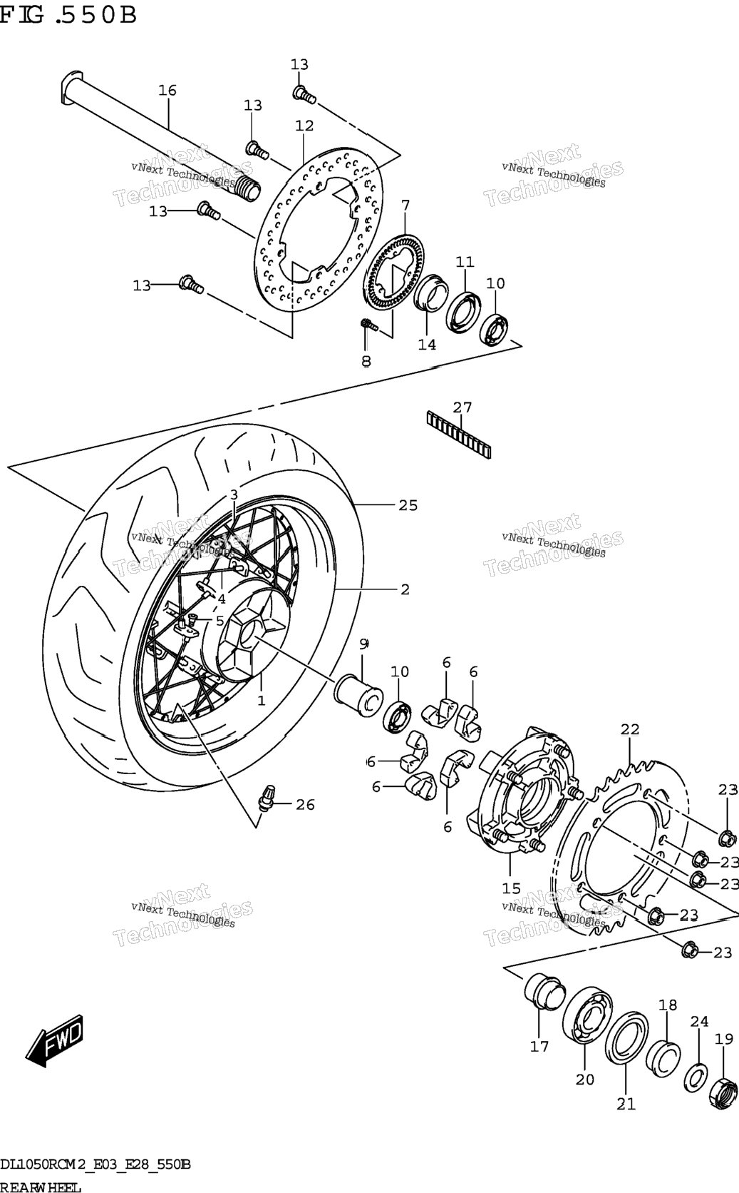 Rear Wheel (Dl1050rc)