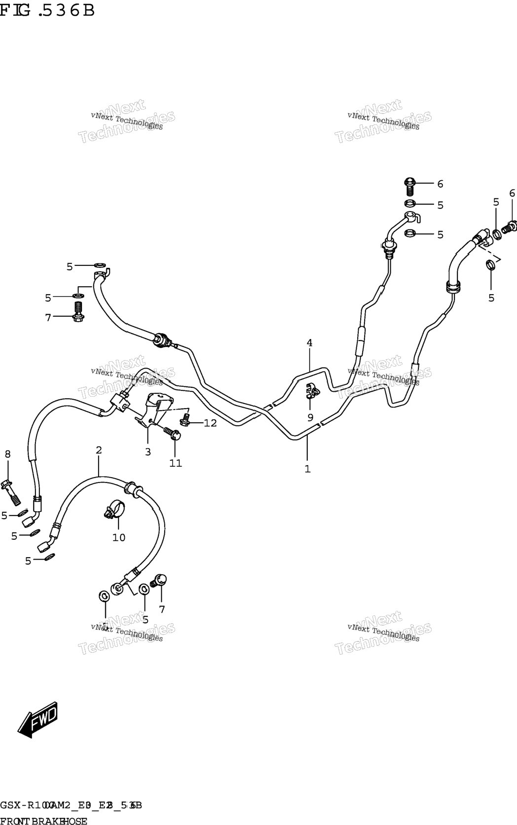 Front Brake Hose (Gsx-R1000ra,Gsx-R1000rza)