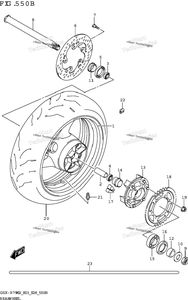 Нажмите для увеличения Rear Wheel (Gsx-R750:(E03,E28,E33))