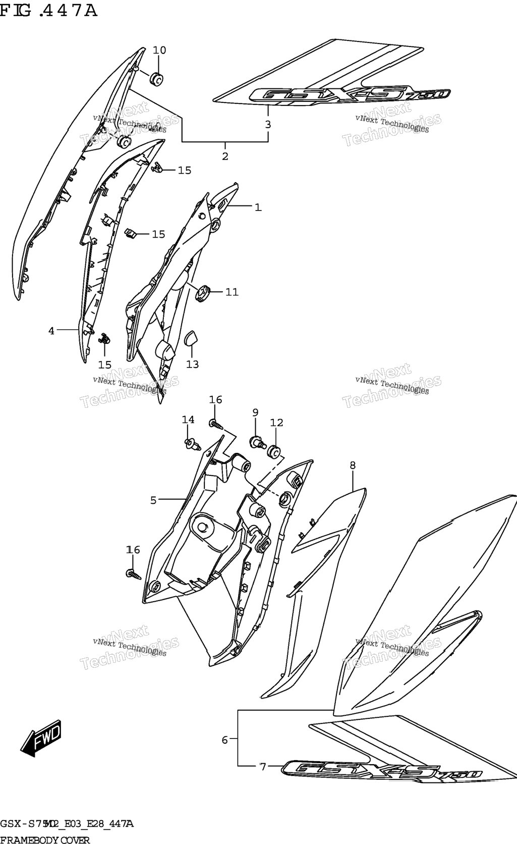 Frame Body Cover (Gsx-S750,Gsx-S750a)
