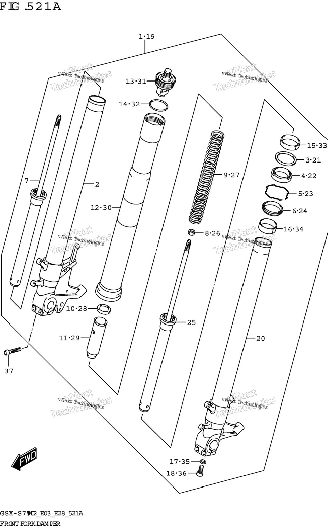 Front Fork Damper (Gsx-S750,Gsx-S750a)