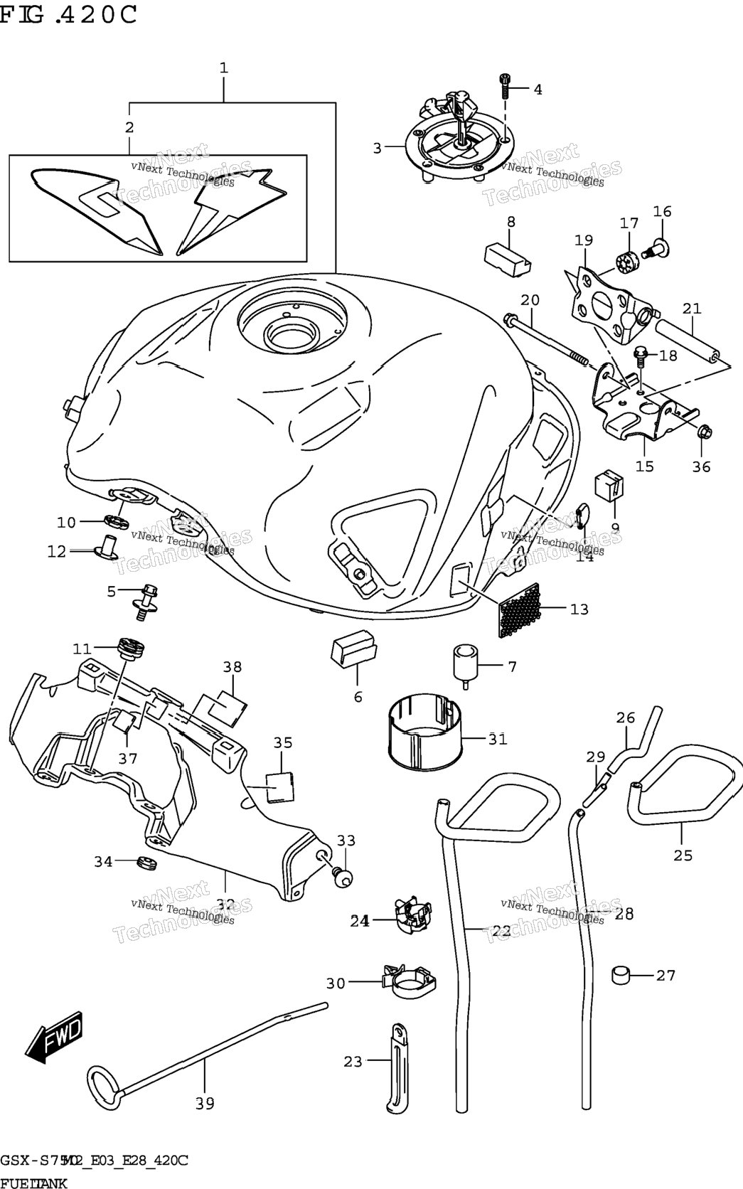 Fuel Tank (Gsx-S750z,Gsx-S750za:E03,E28)
