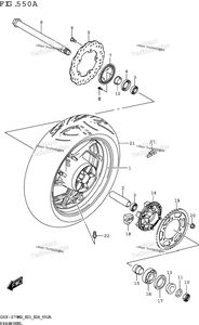 Нажмите для увеличения Rear Wheel (Gsx-S750,Gsx-S750a)
