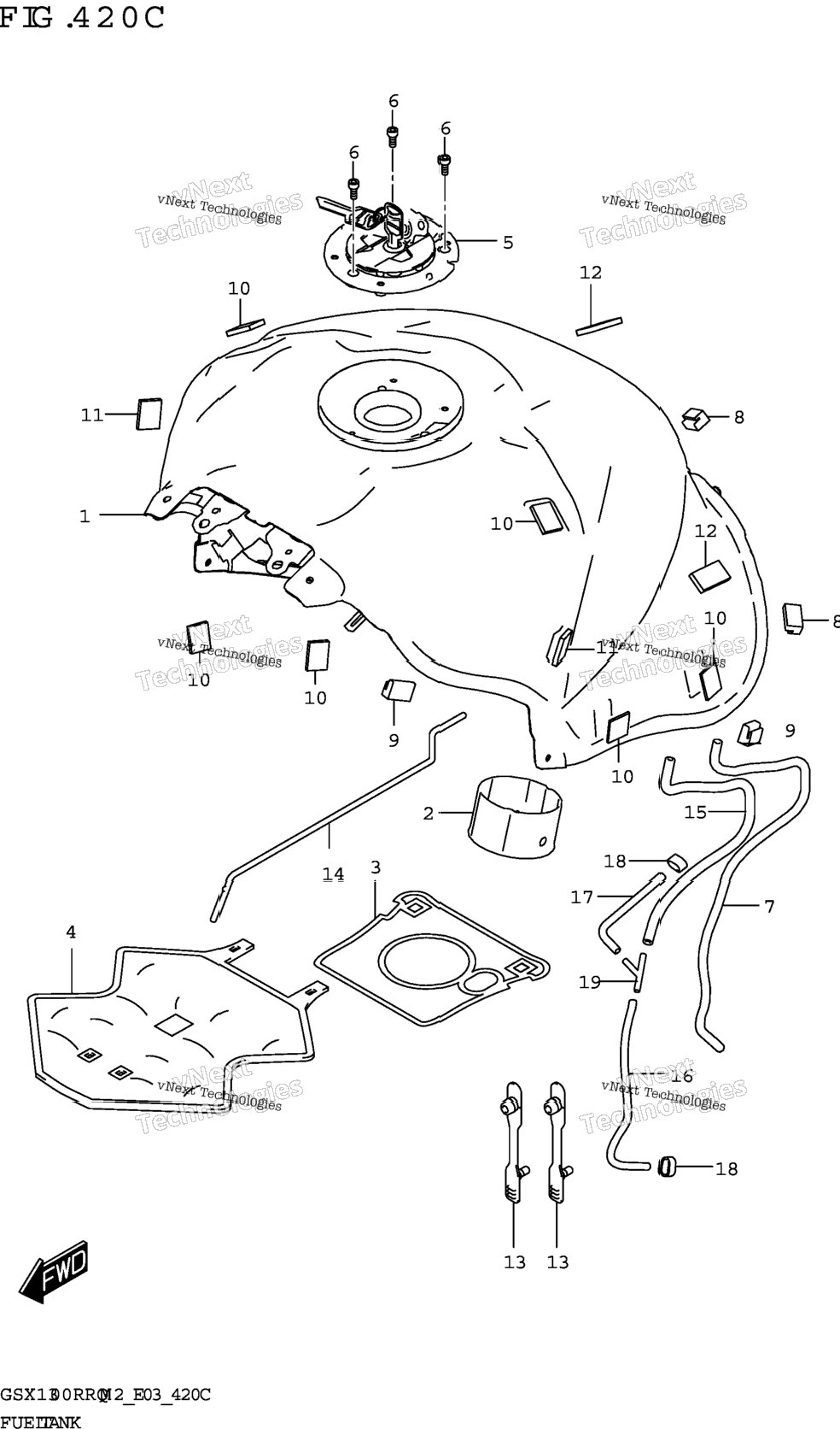 Fuel Tank (Gsx1300rrq:(E03,E28))