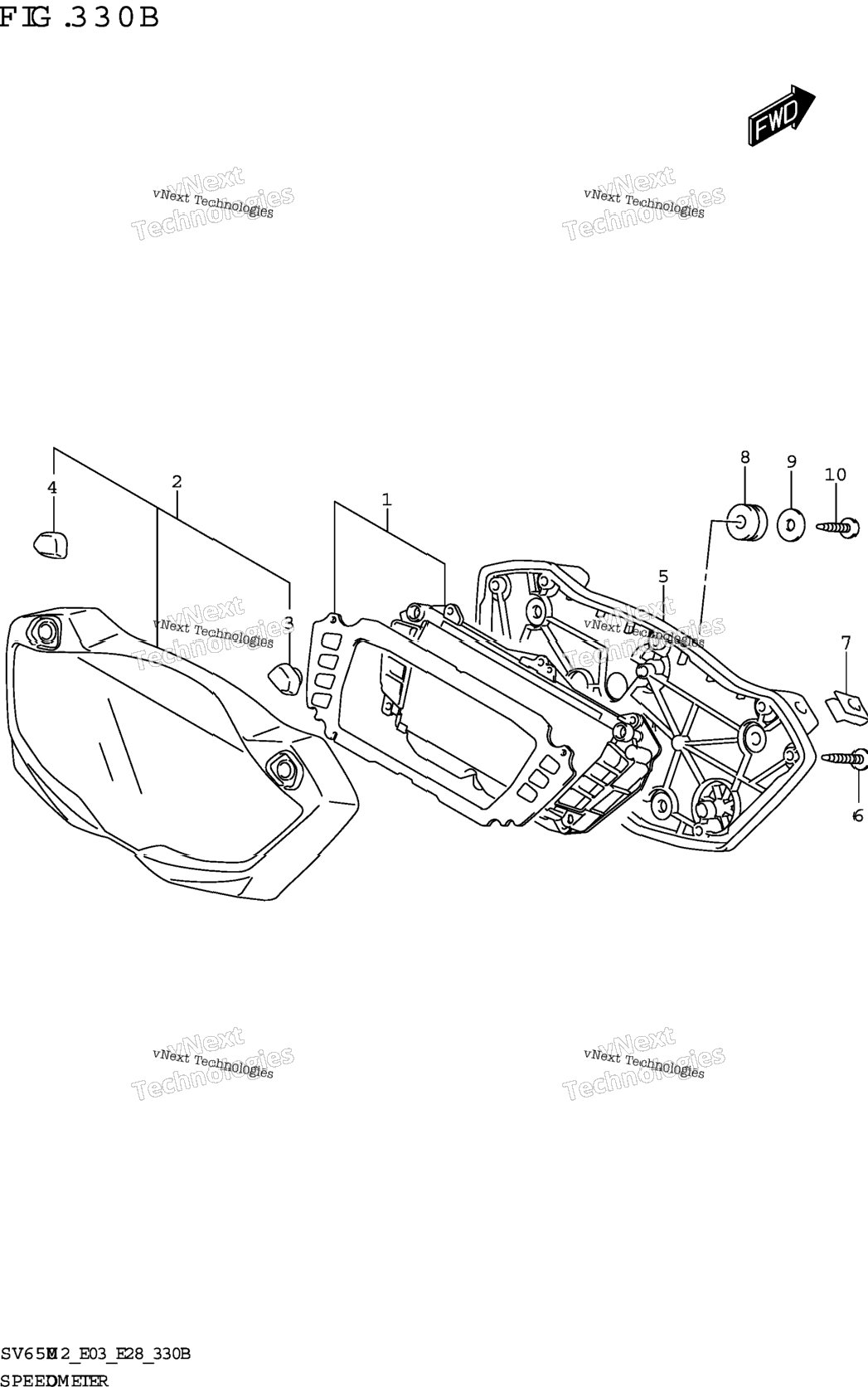 Speedometer (Sv650a,Sv650xa:E33)
