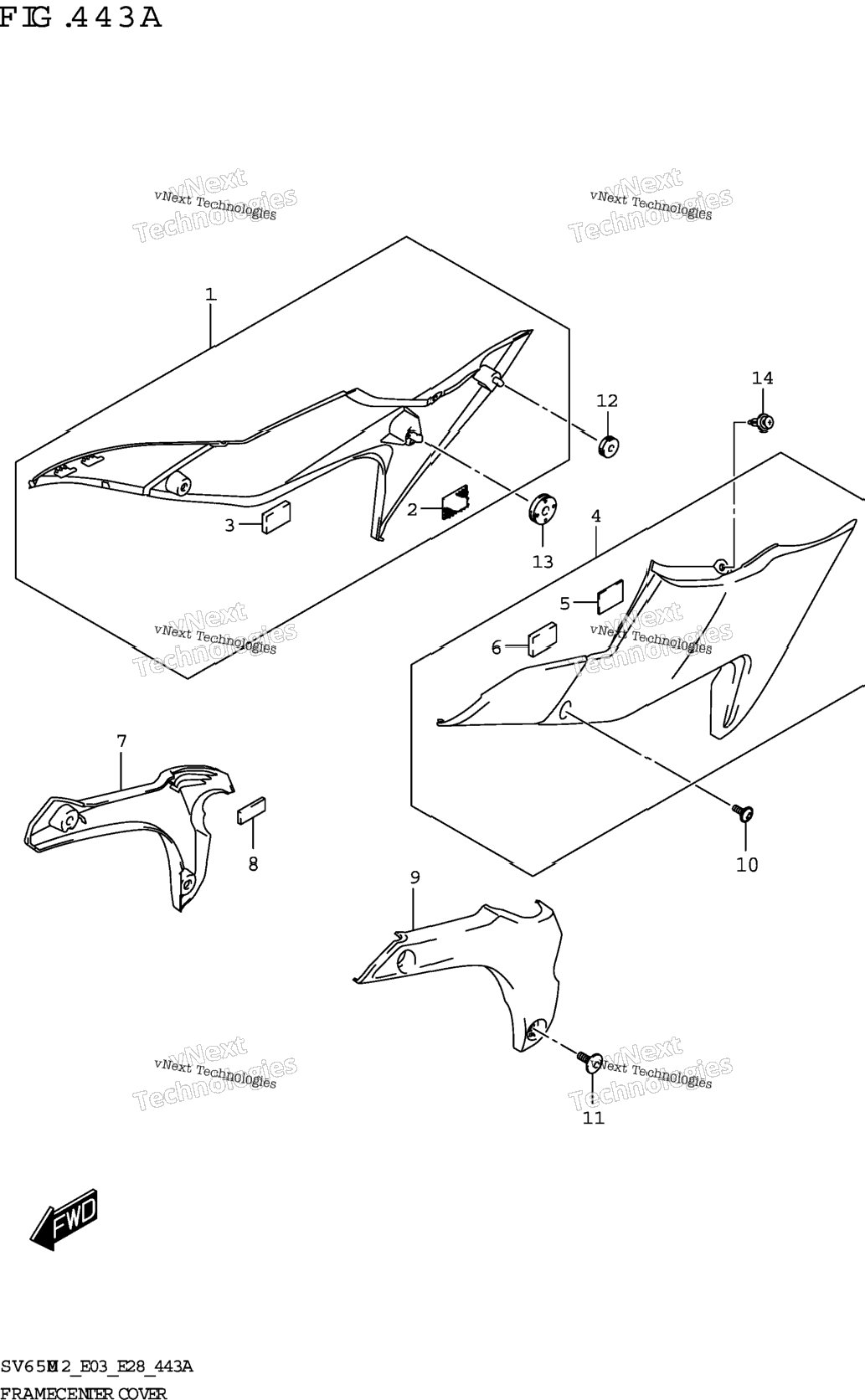 Frame Center Cover (Sv650,Sv650a)