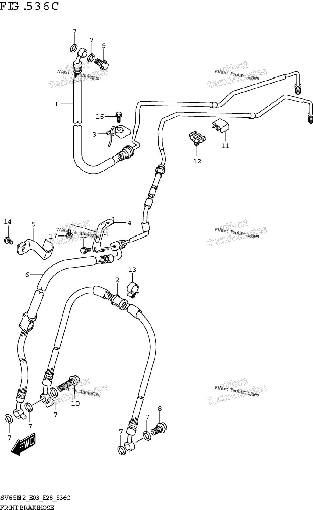 Front Brake Hose (Sv650a)