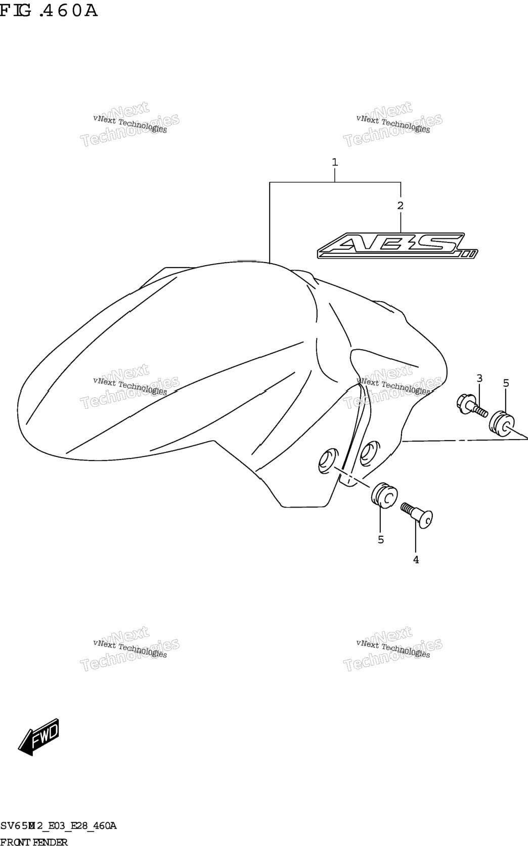 Front Fender (Sv650a,Sv650xa)