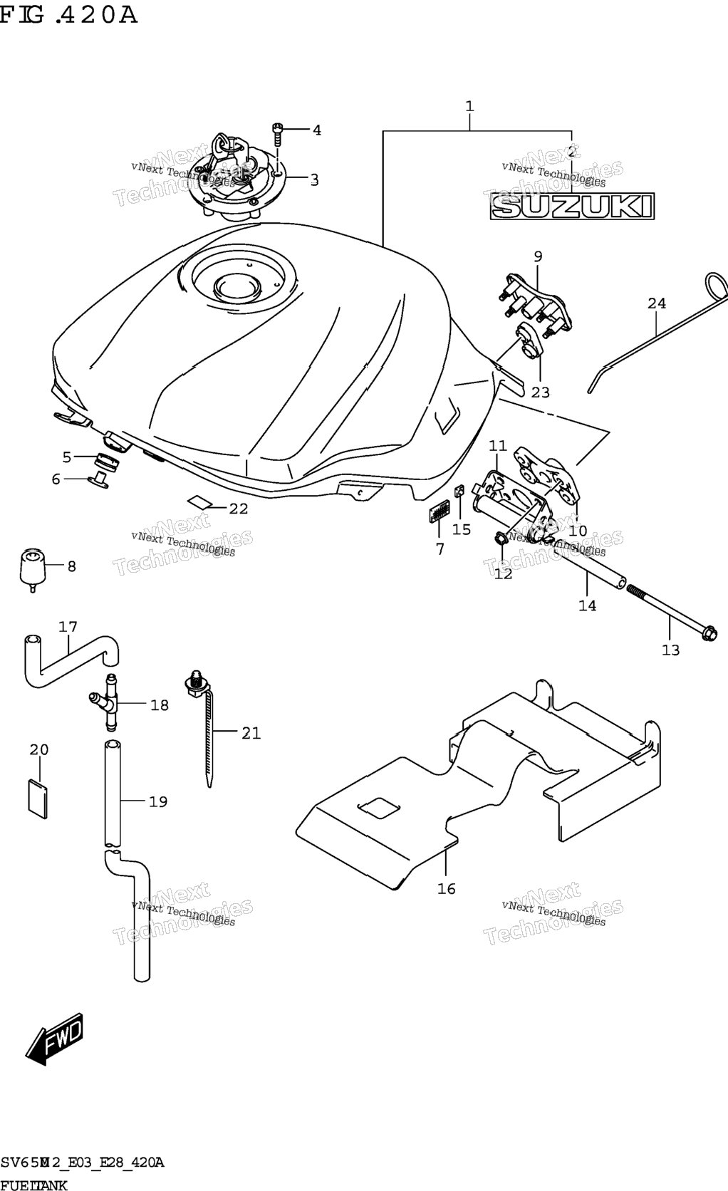 Fuel Tank (Sv650,Sv650a:E33)