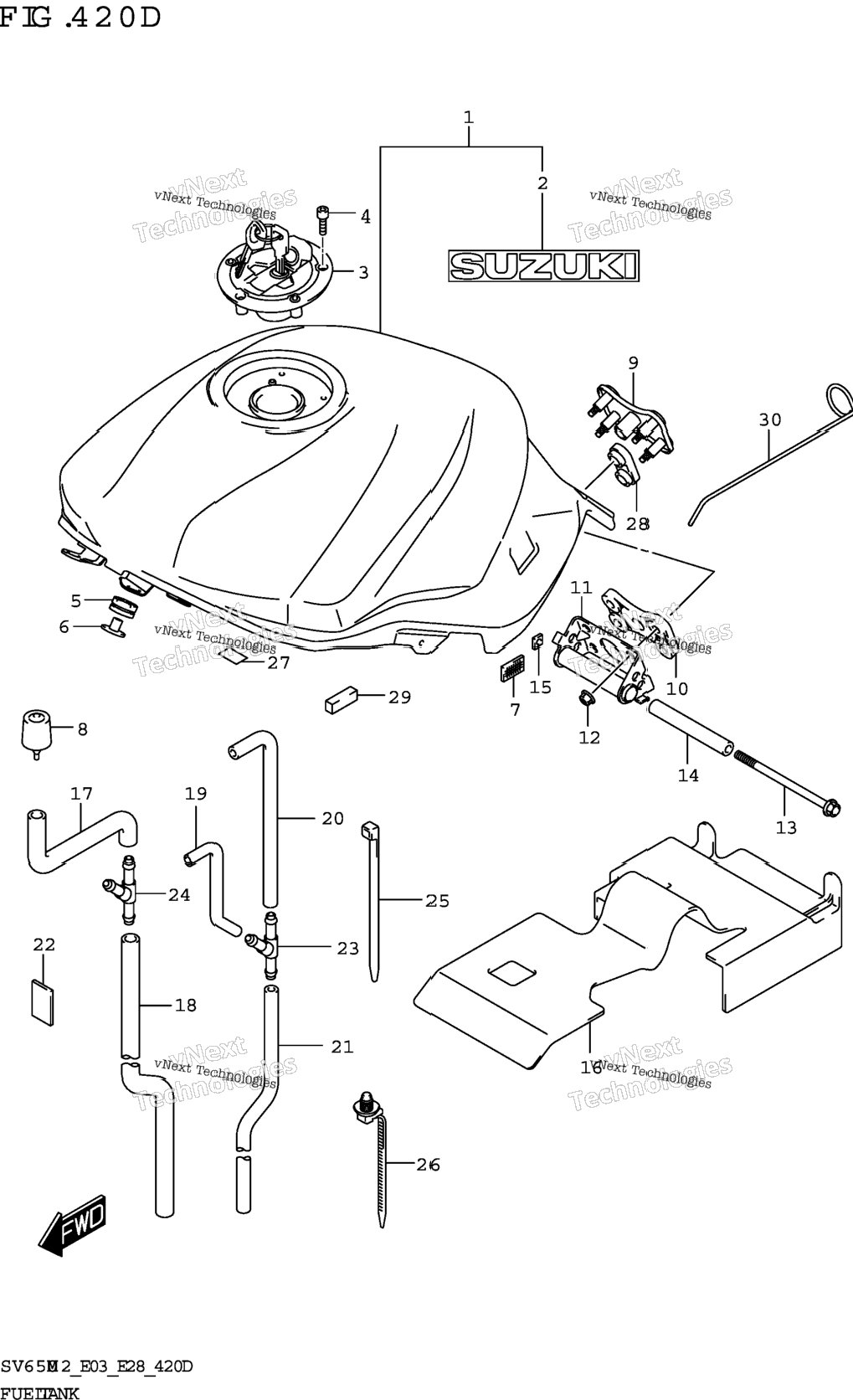 Fuel Tank (Sv650xa:E28)