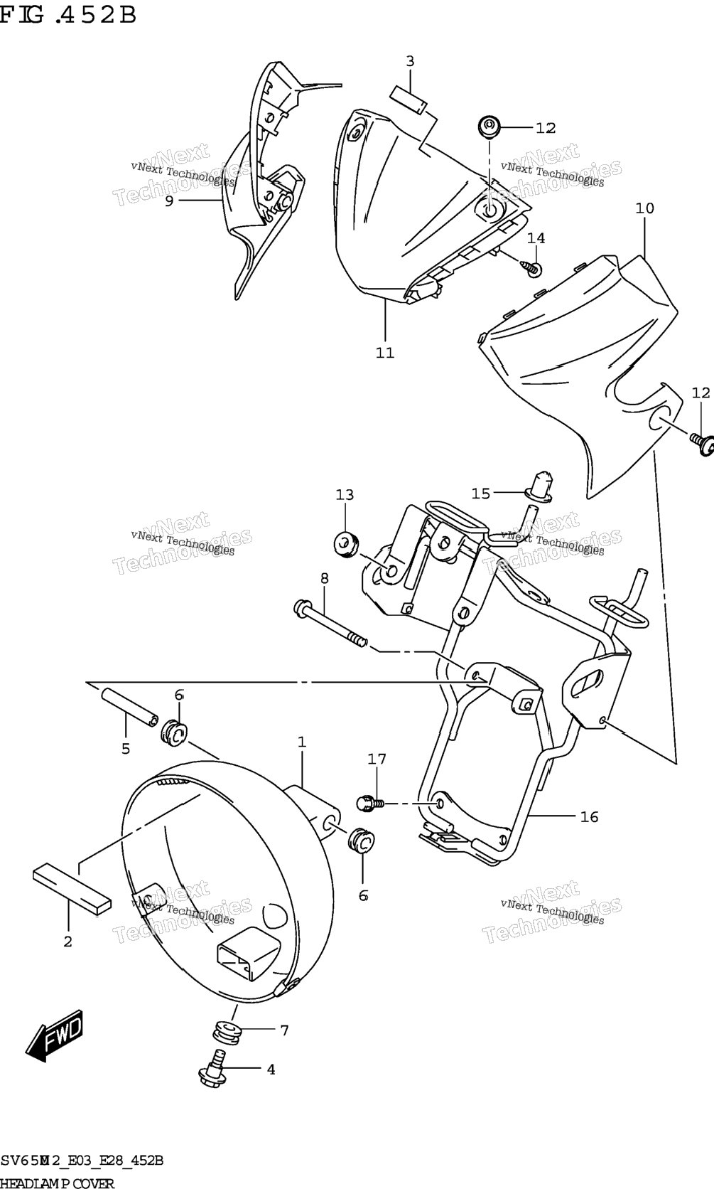 Headlamp Cover (Sv650,Sv650a)
