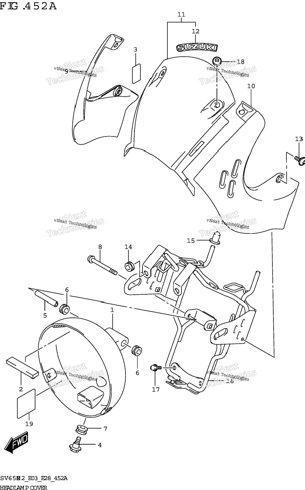 Headlamp Cover (Sv650xa)