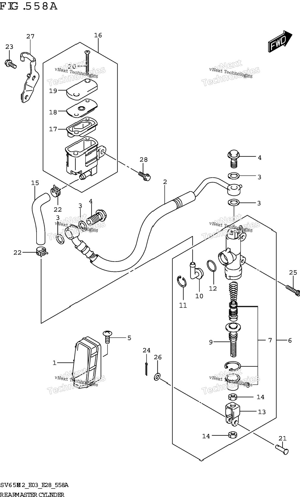 Rear Master Cylinder (Sv650)