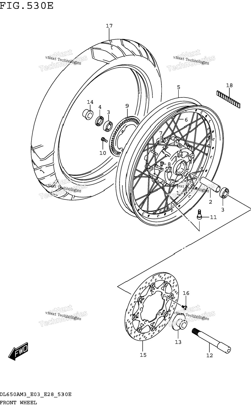 Front Wheel (Dl650xam3e28)