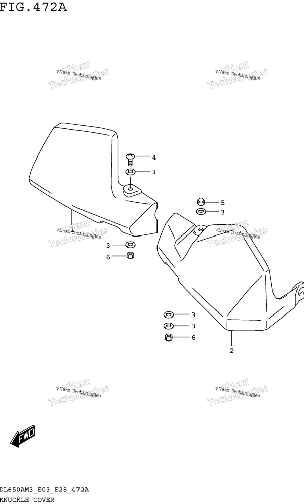 Knuckle Cover (Dl650xam3e03)