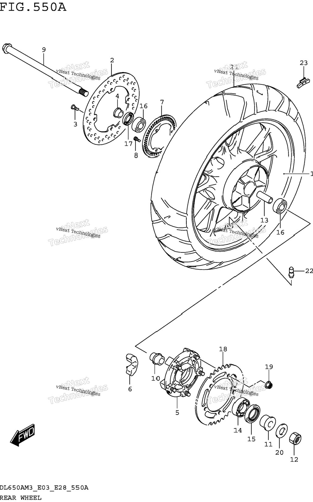 Rear Wheel (Dl650am3e03)