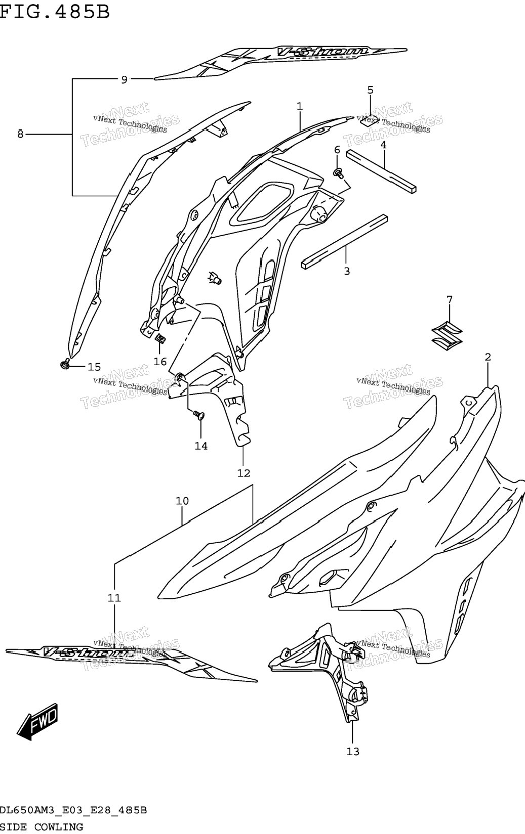 Side Cowling (Dl650am3e28)