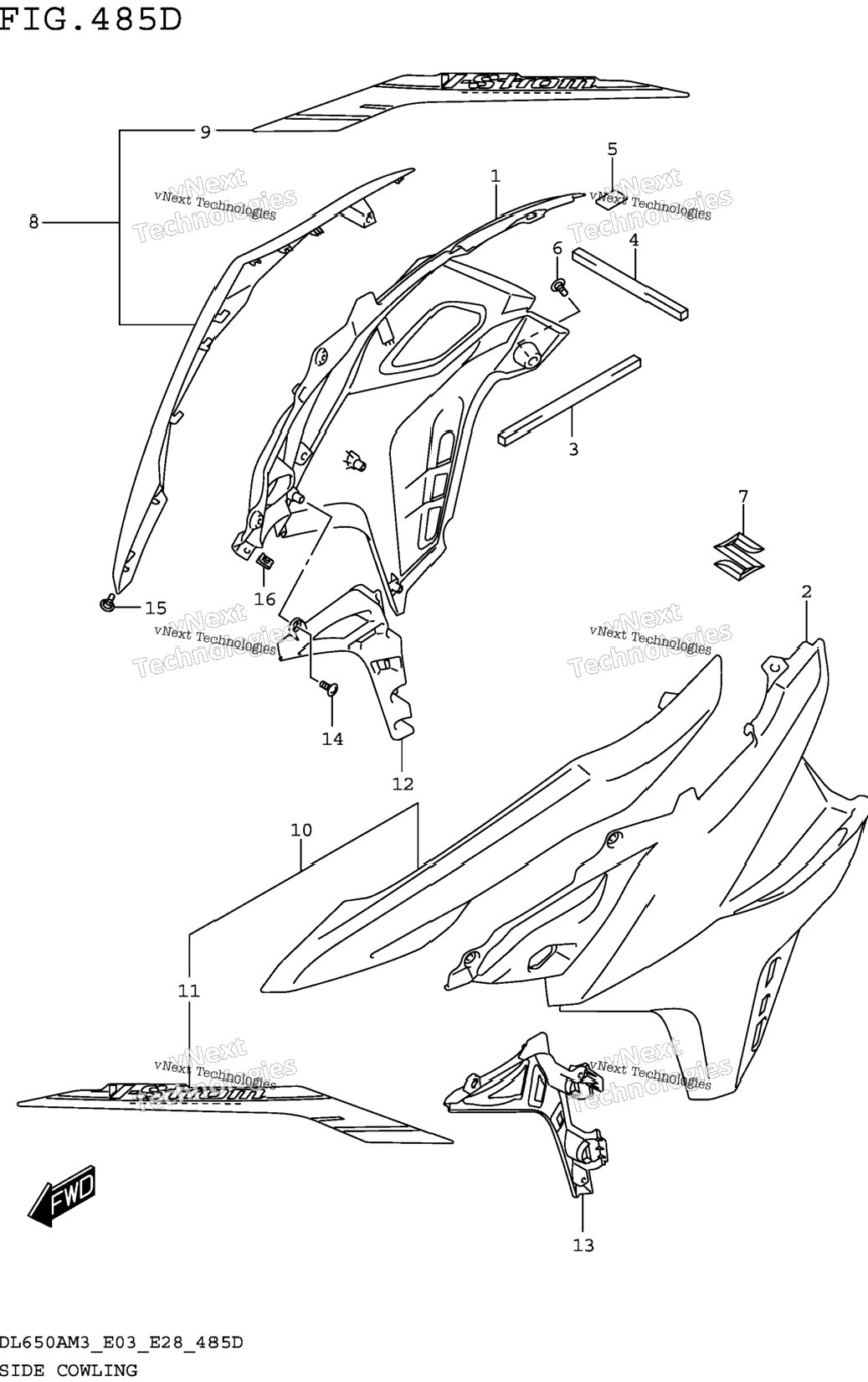 Side Cowling (Dl650xam3e03)