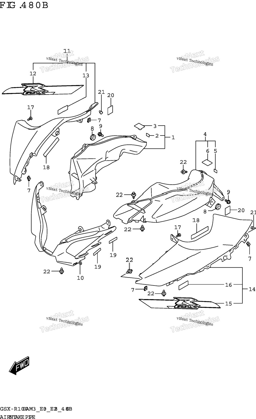 Air Intake Pipe (Gsx-R1000ra)