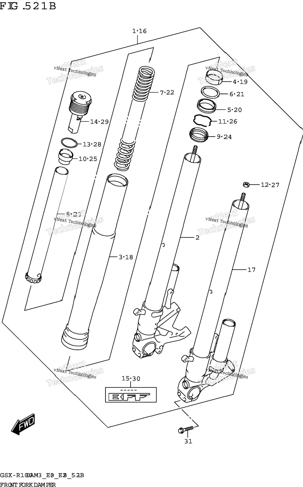 Front Fork Damper (Gsx-R1000ra,Gsx-R1000rza)