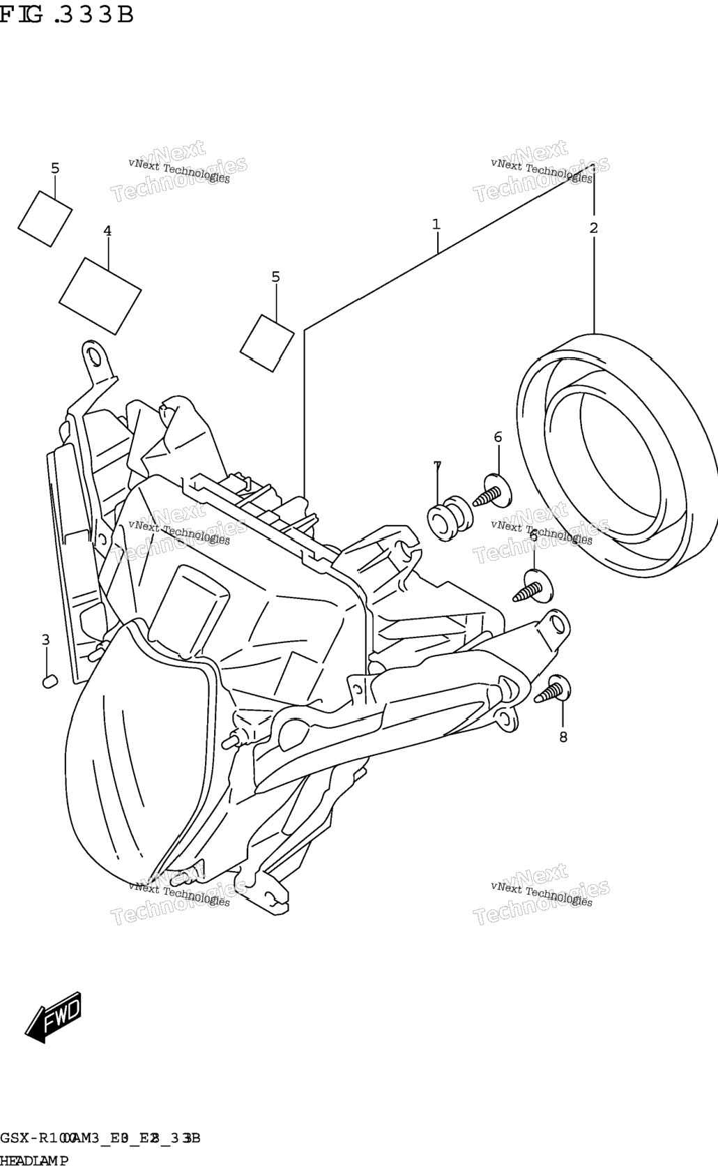 Headlamp (Gsx-R1000ra,Gsx-R1000rza)